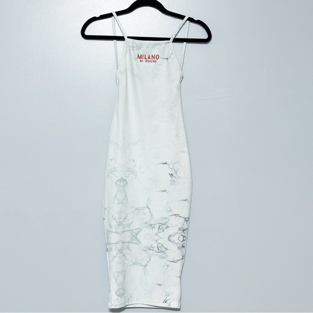 Milano Di Rouge Story Dress in Marble Size X-small Bodycon Open Back
